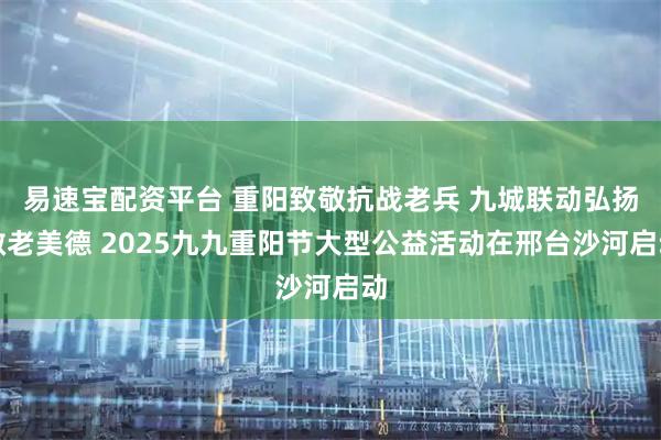 易速宝配资平台 重阳致敬抗战老兵 九城联动弘扬敬老美德 2025九九重阳节大型公益活动在邢台沙河启动